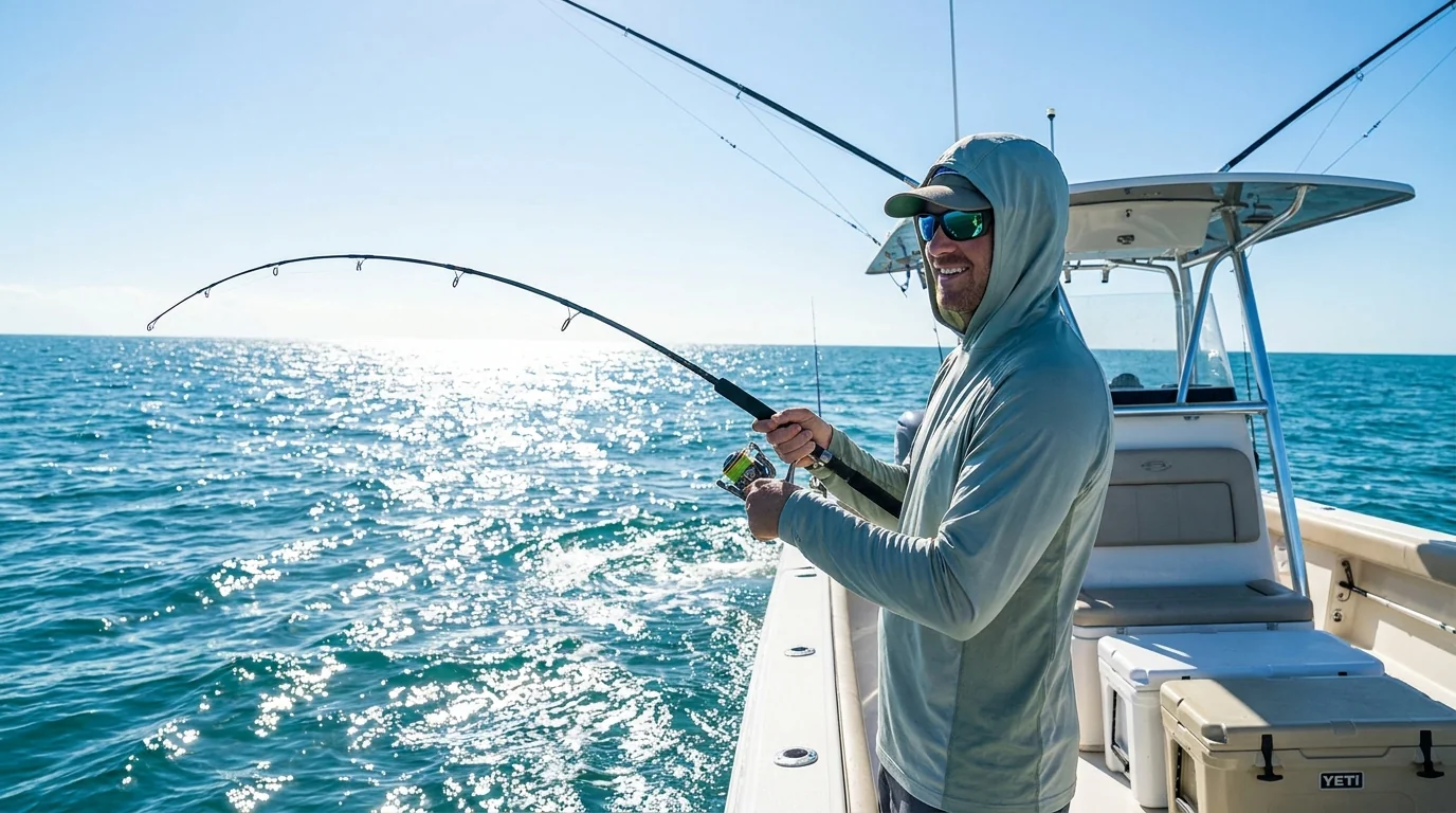Custom insulated fishing jacket for cold open water