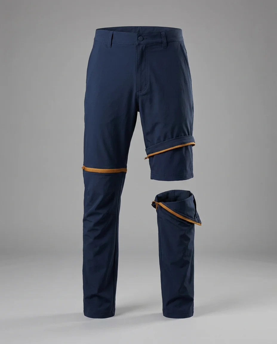 Custom convertible zip-off fishing pants