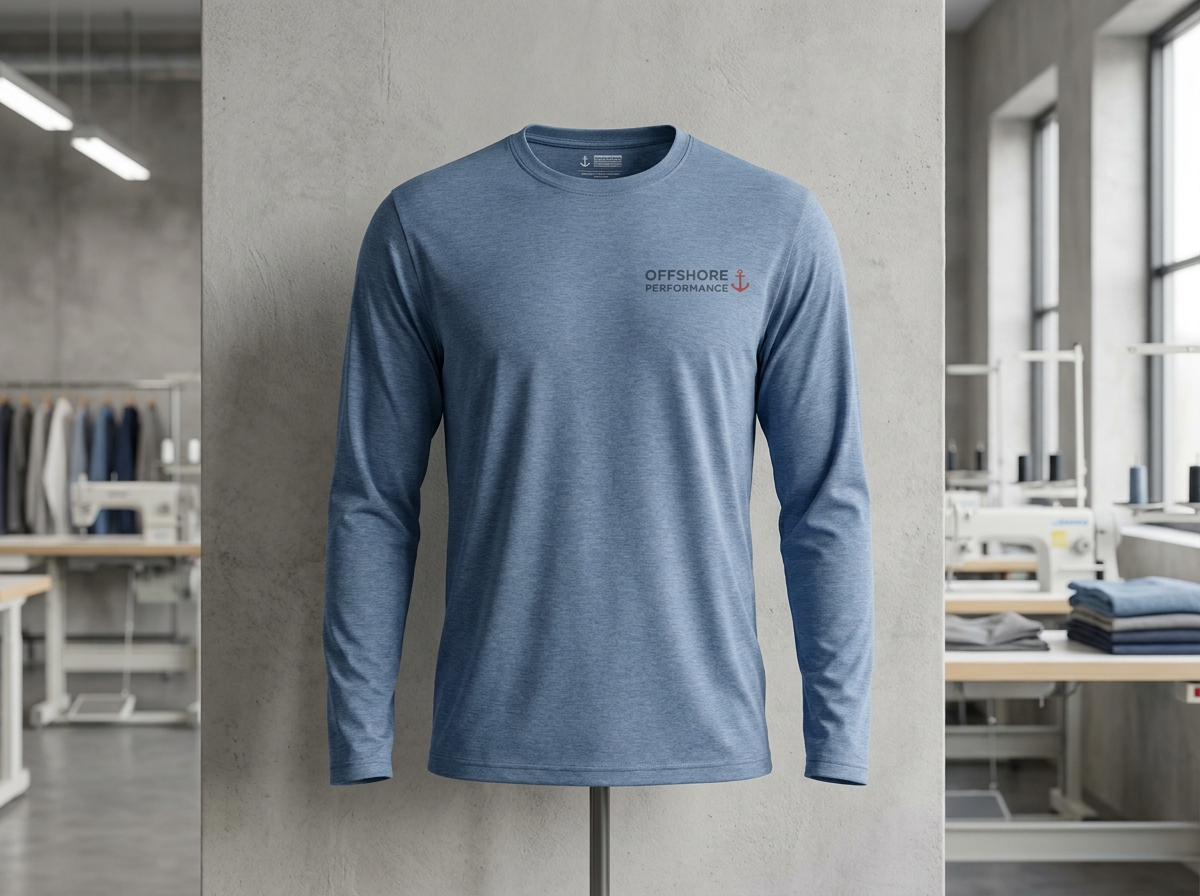 Custom long-sleeve fishing polo shirt
