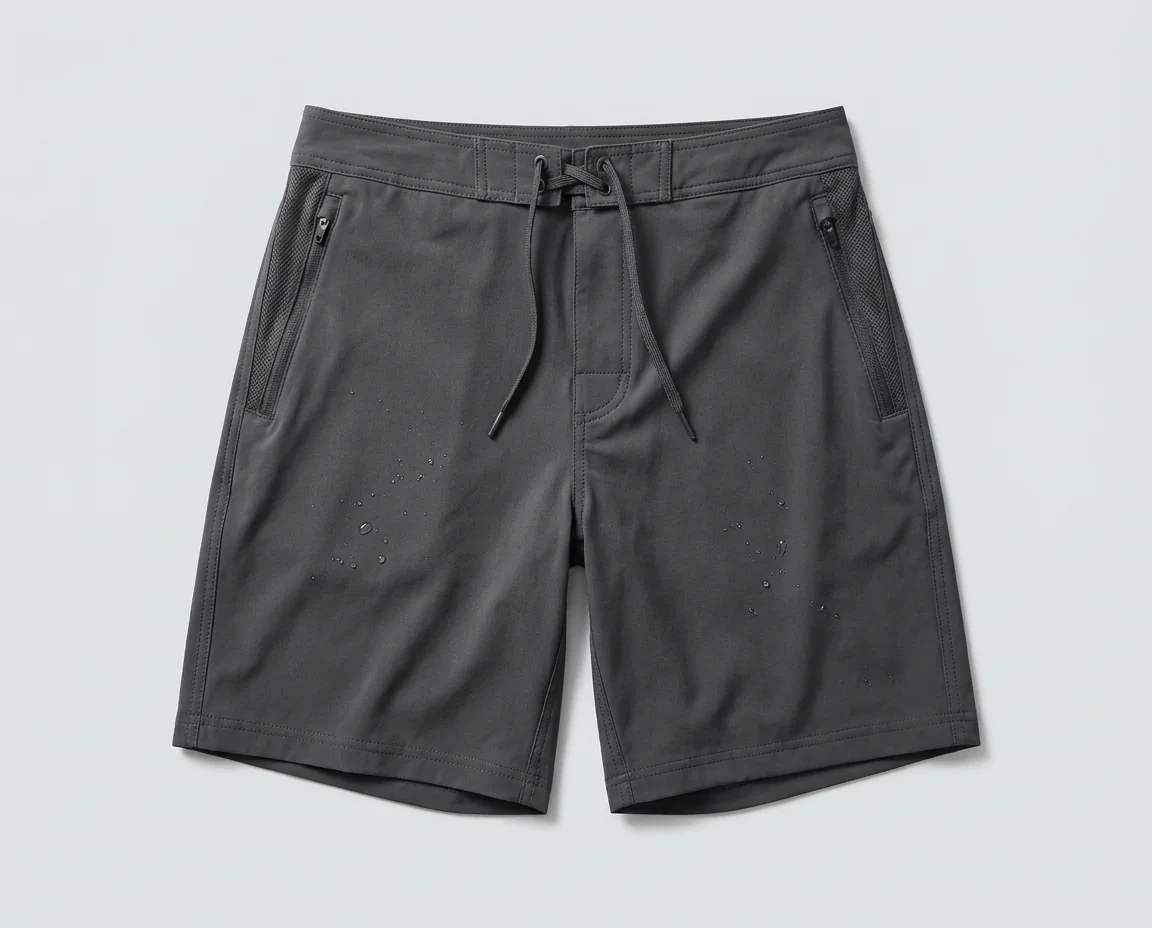 Custom performance deck fishing shorts with 4-way stretch quick-dry face