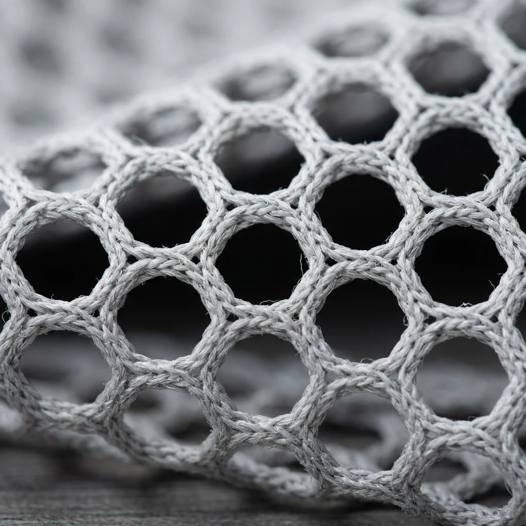 Cooling ventilating mesh fabric close-up