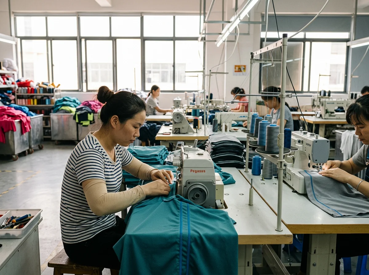 Parallel sewing lines with flat-lock and coverstitch machines