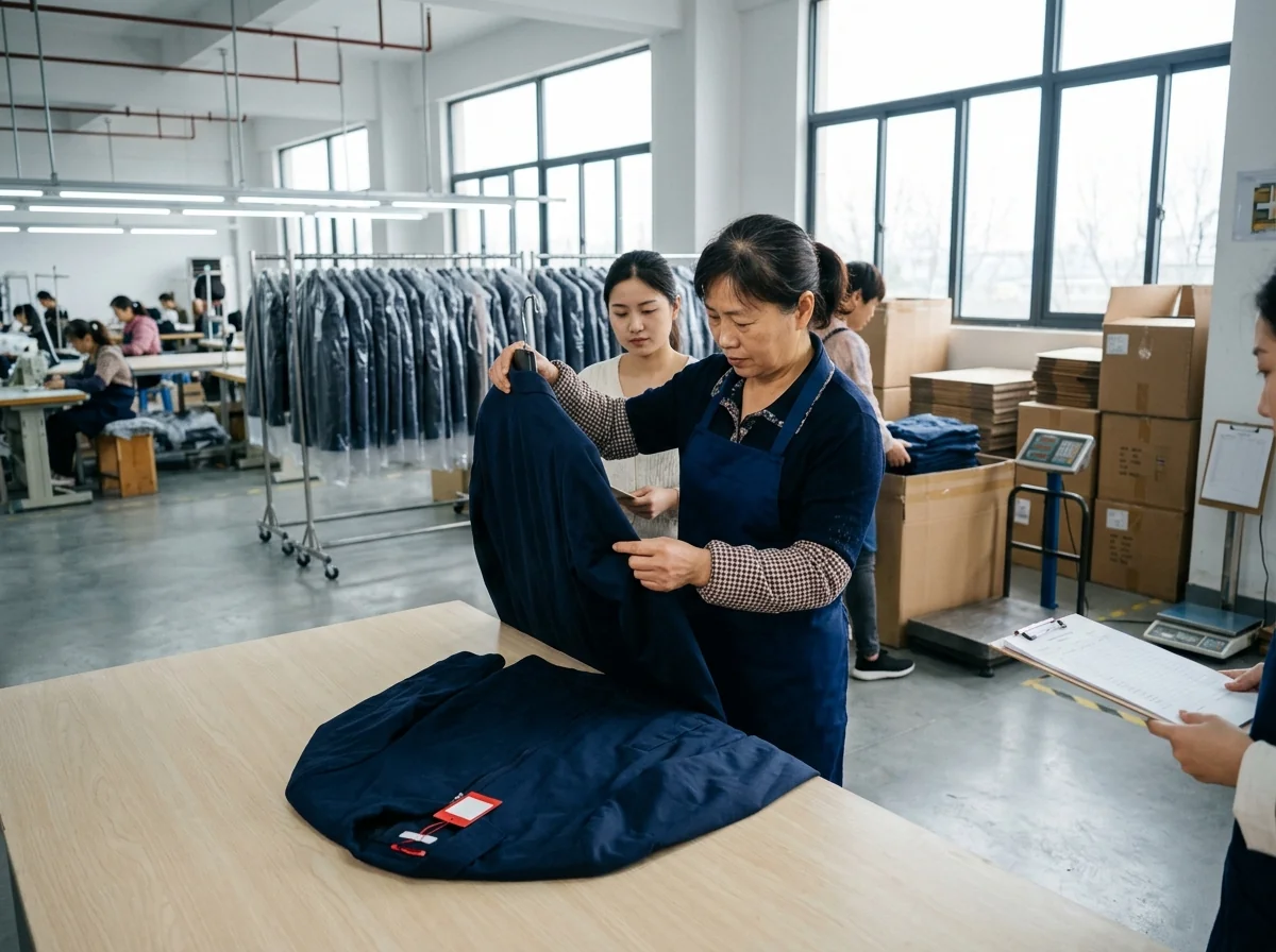 Final QC — pre-shipment inspection against the approved sample