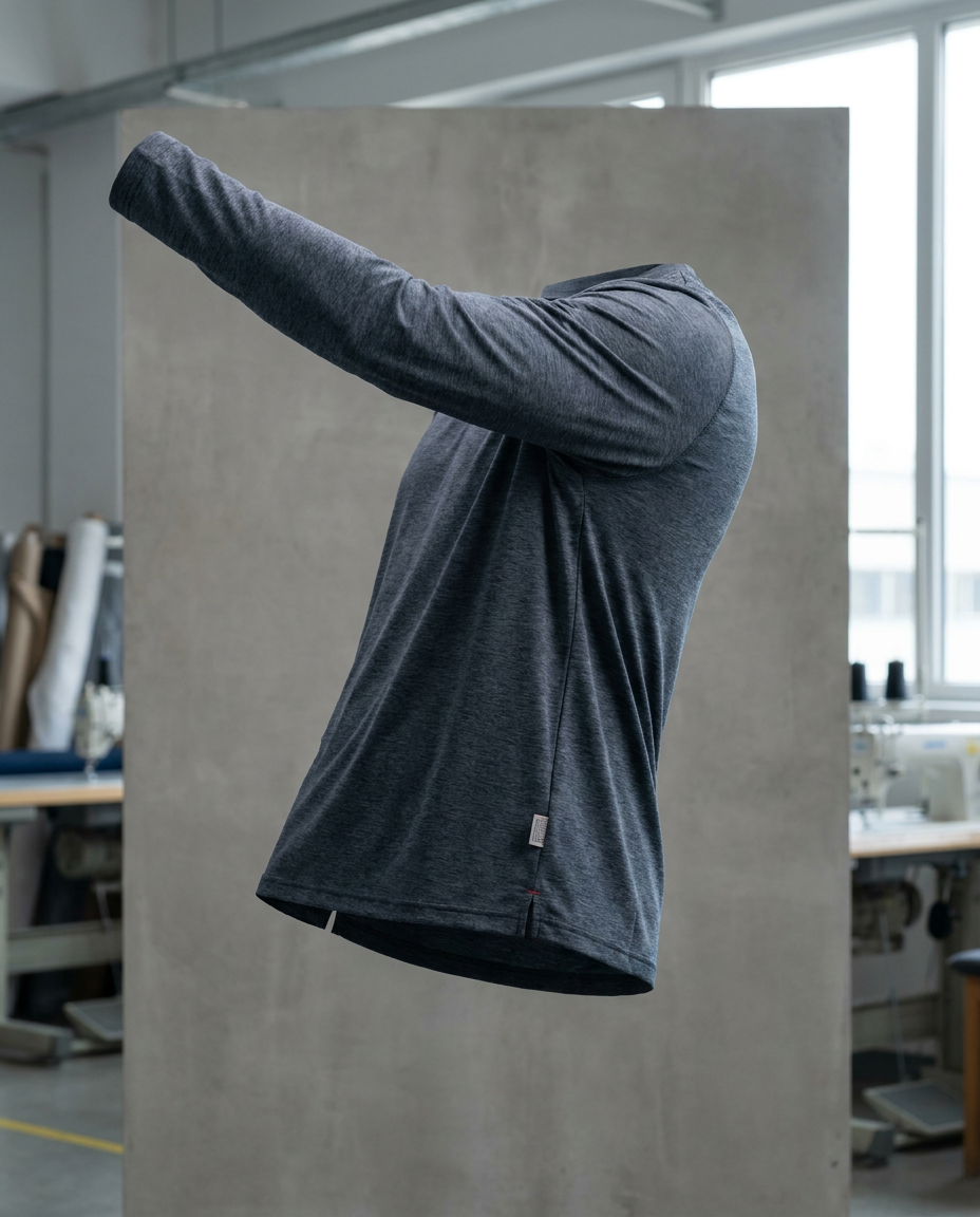 Short-sleeve fishing shirt showing the airflow path from hem to neck